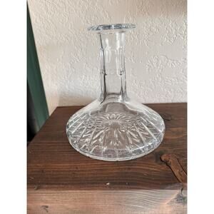Big Bottom Liquor Decanter Pressed Glass Clear